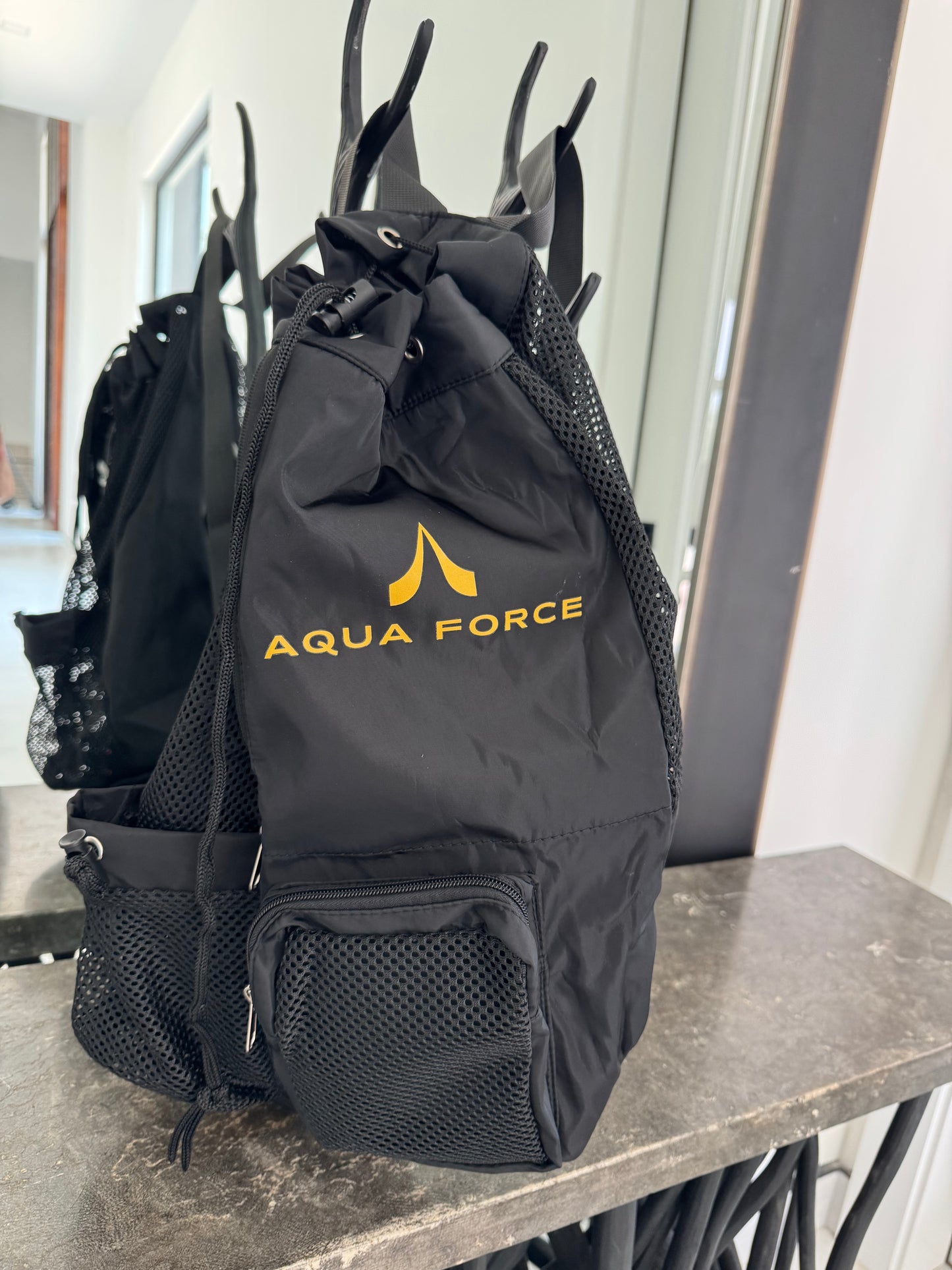 Backpack (Black with gold logo)